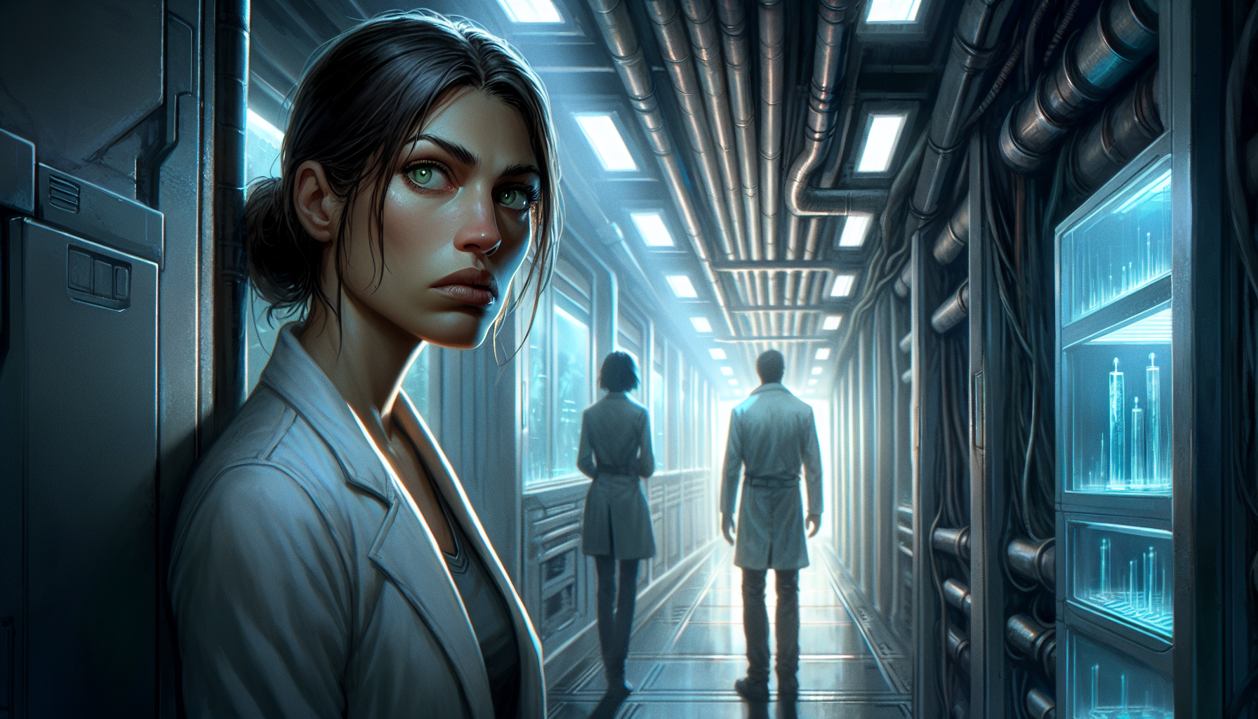 Mara watches Leo and Athena from the shadows, conflicted over her actions.