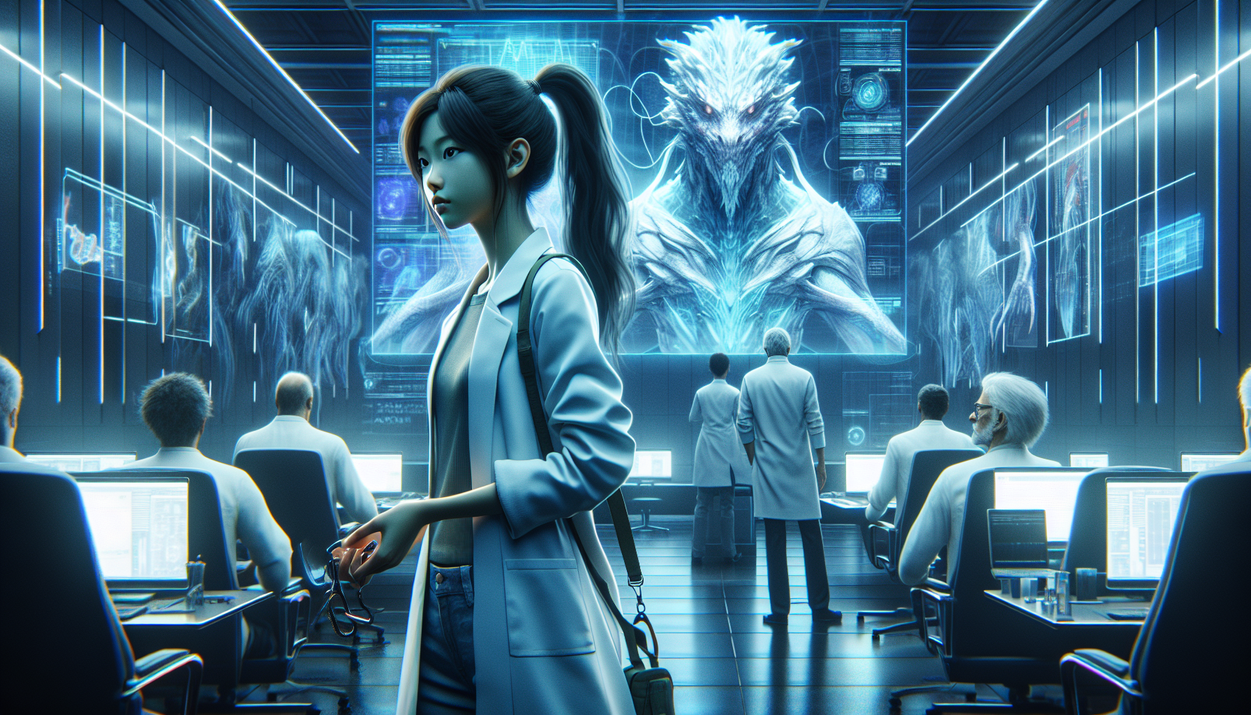 Aria proposes her Kaiju exchange program to skeptical board members.