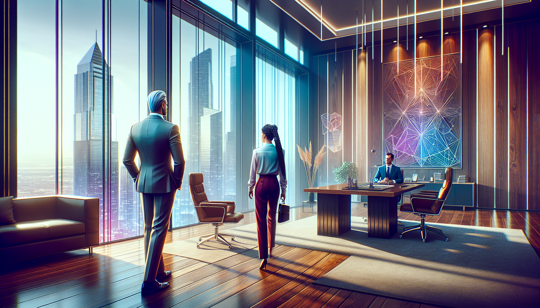 Maya learns about Oracle's consciousness, surrounded by Marcus's magically structured office.