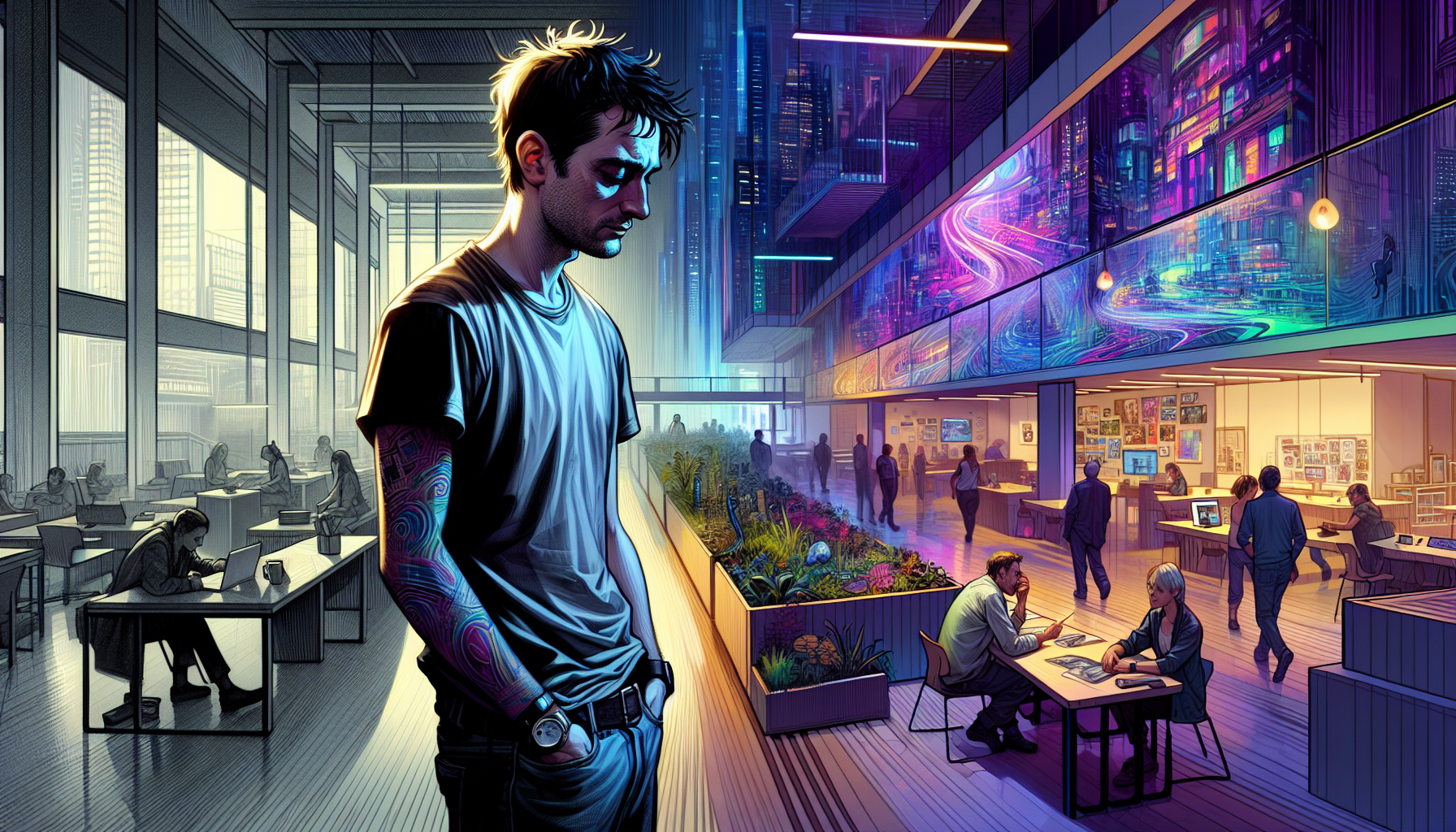 Daniel sees the impact of his actions as the community center is saved and people in both realities celebrate together.