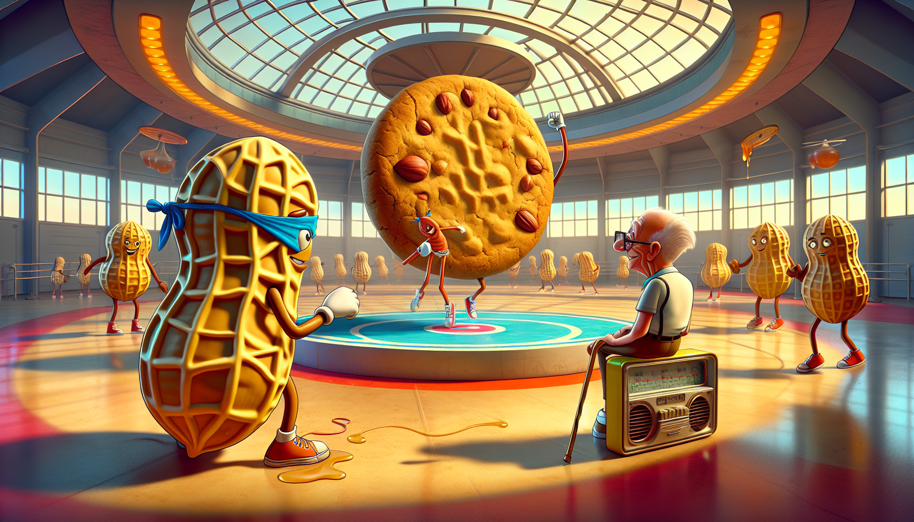 Grandpa Pecan instructs Pete and Hank to dance, Hank creates honey webs.