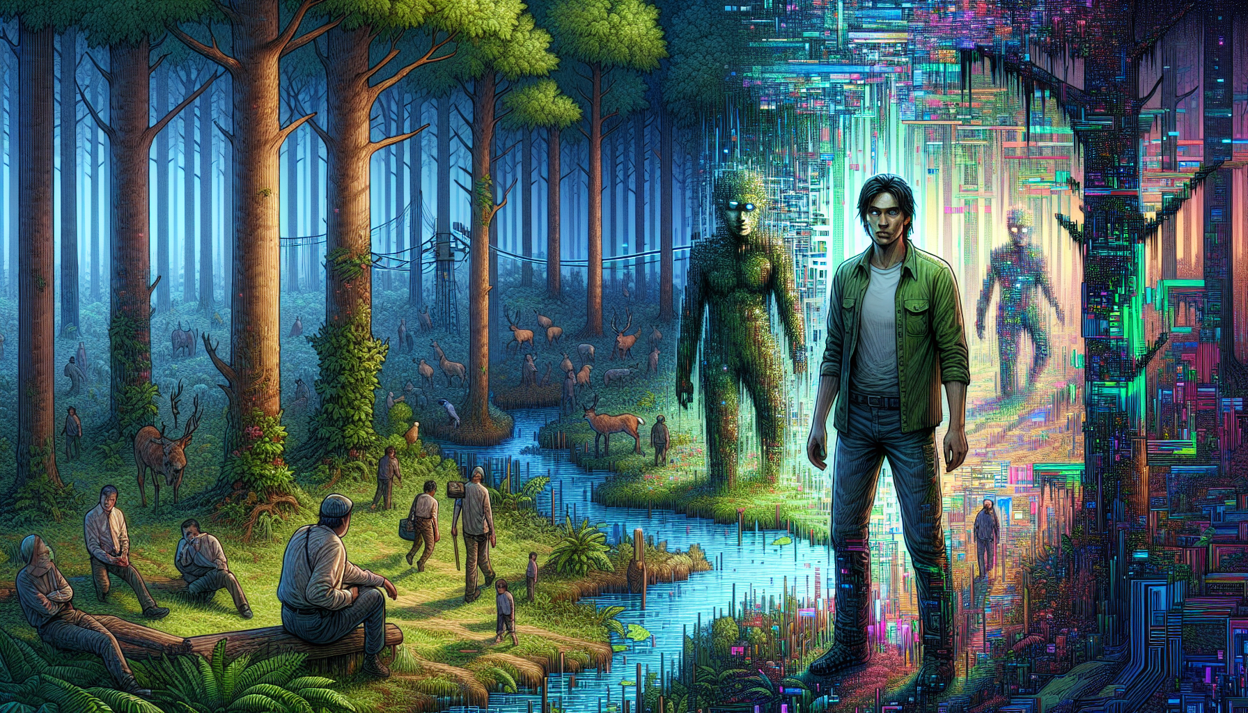 Childhood flashback with Jake and Mike at Binary Woods.