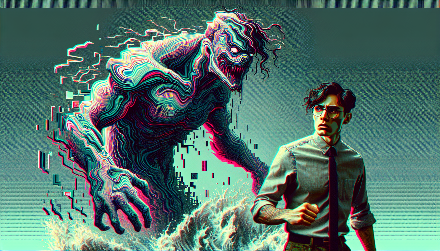 Jake faces a glitched monster from his worst childhood fears.