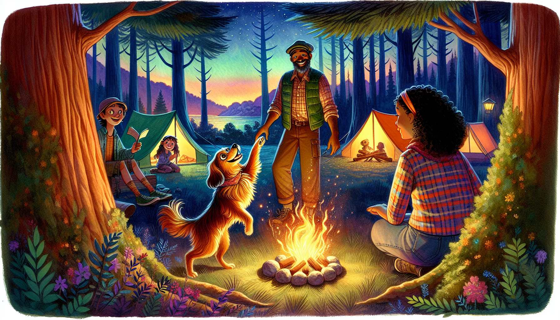 Remy comforts Emily during a thunderstorm at camp.