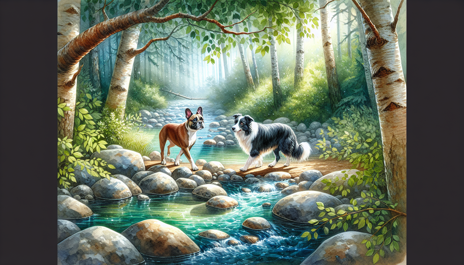 Bonnie offers Remy advice on crossing the stream.