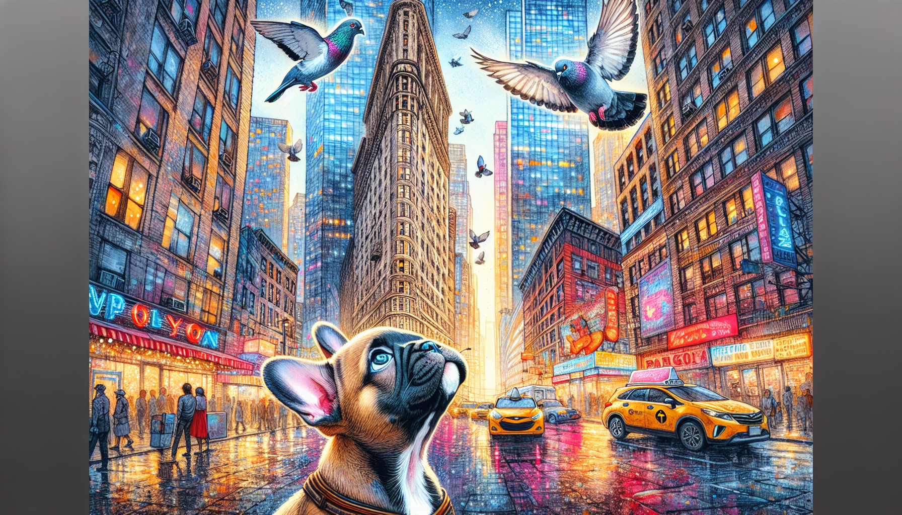 New York City pigeons befriending Remy.