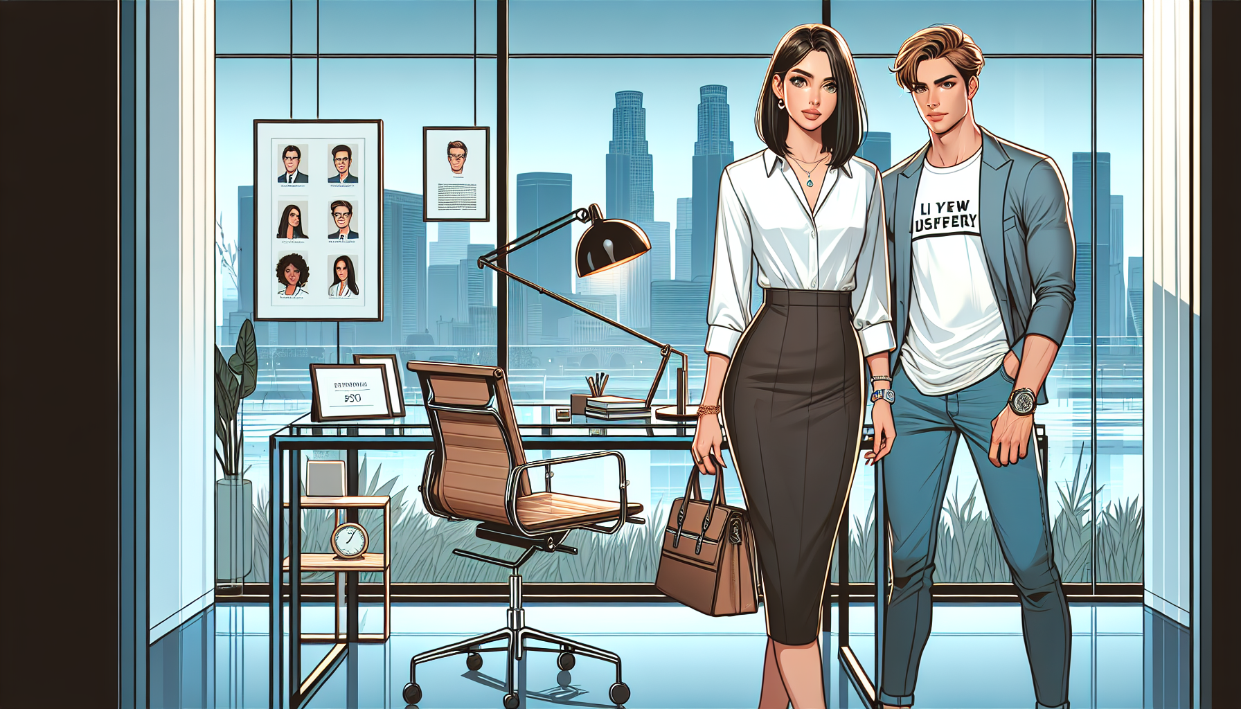 Determined Alex in Zoe's office, ready to confront her about suspicions.