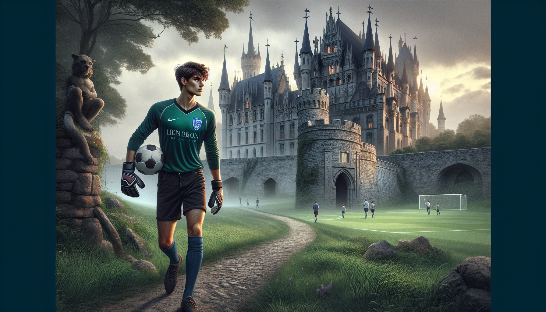 Oliver walks back to the castle at dusk, ready to face the challenges.