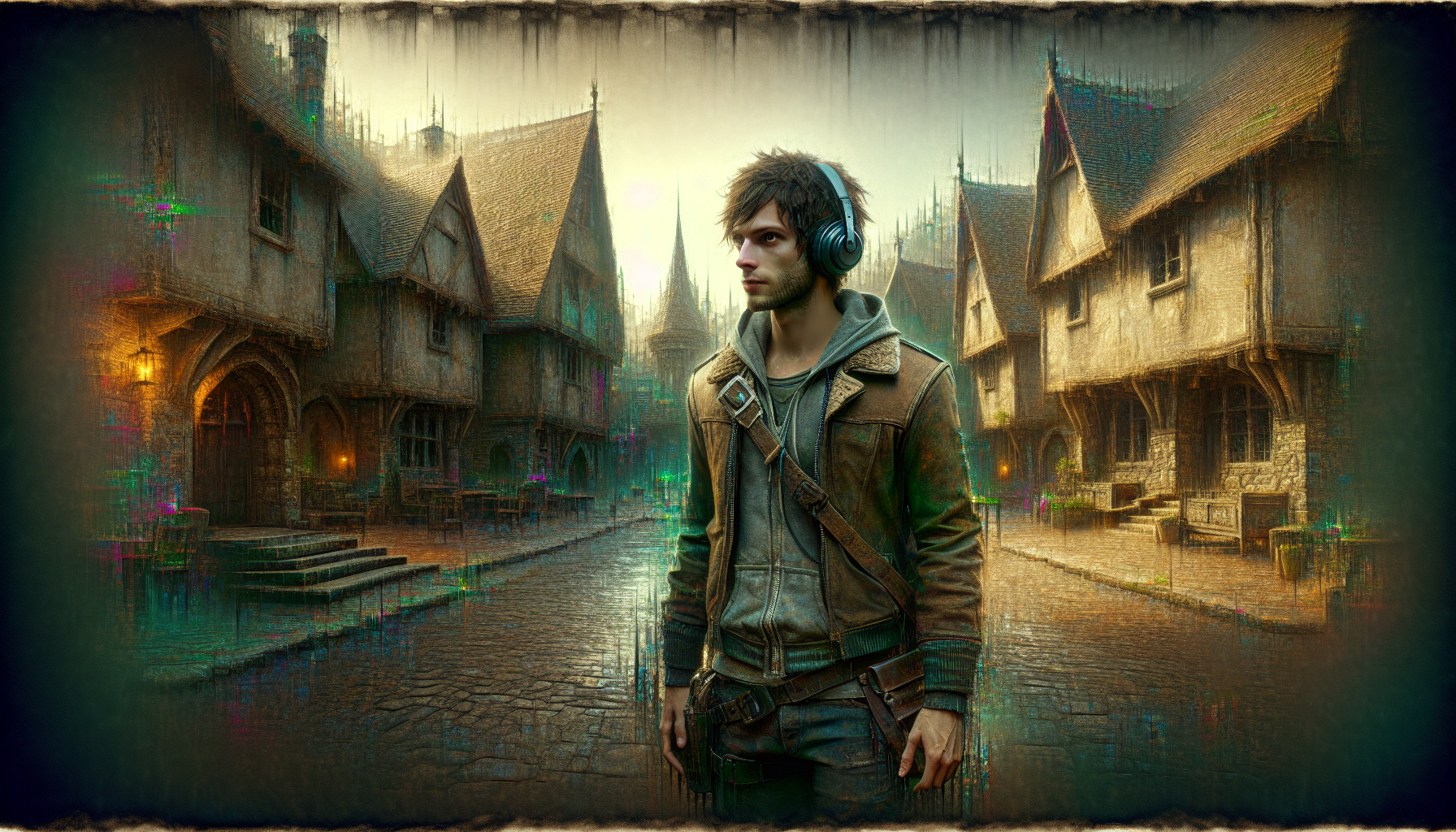 Jack in the empty, quiet starting village of Eldoria.