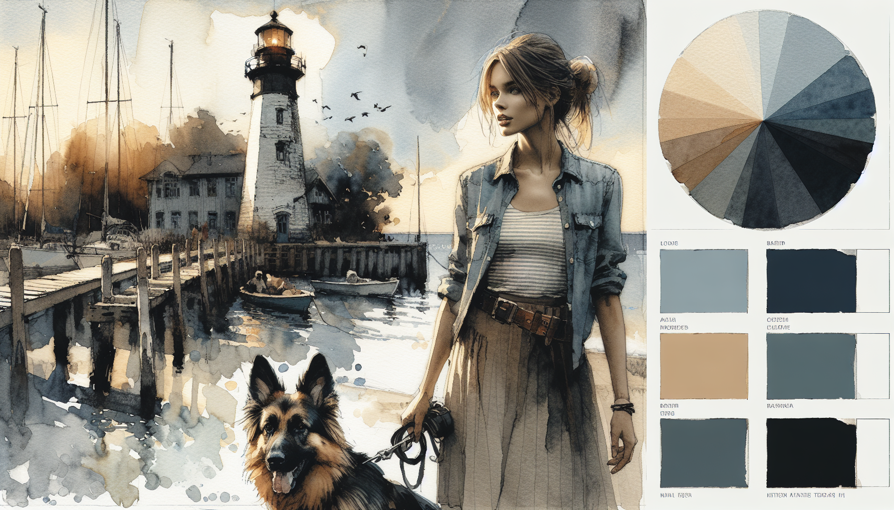 Aria and Beacon reach the lighthouse, worn but hopeful, under a morning sun glow.