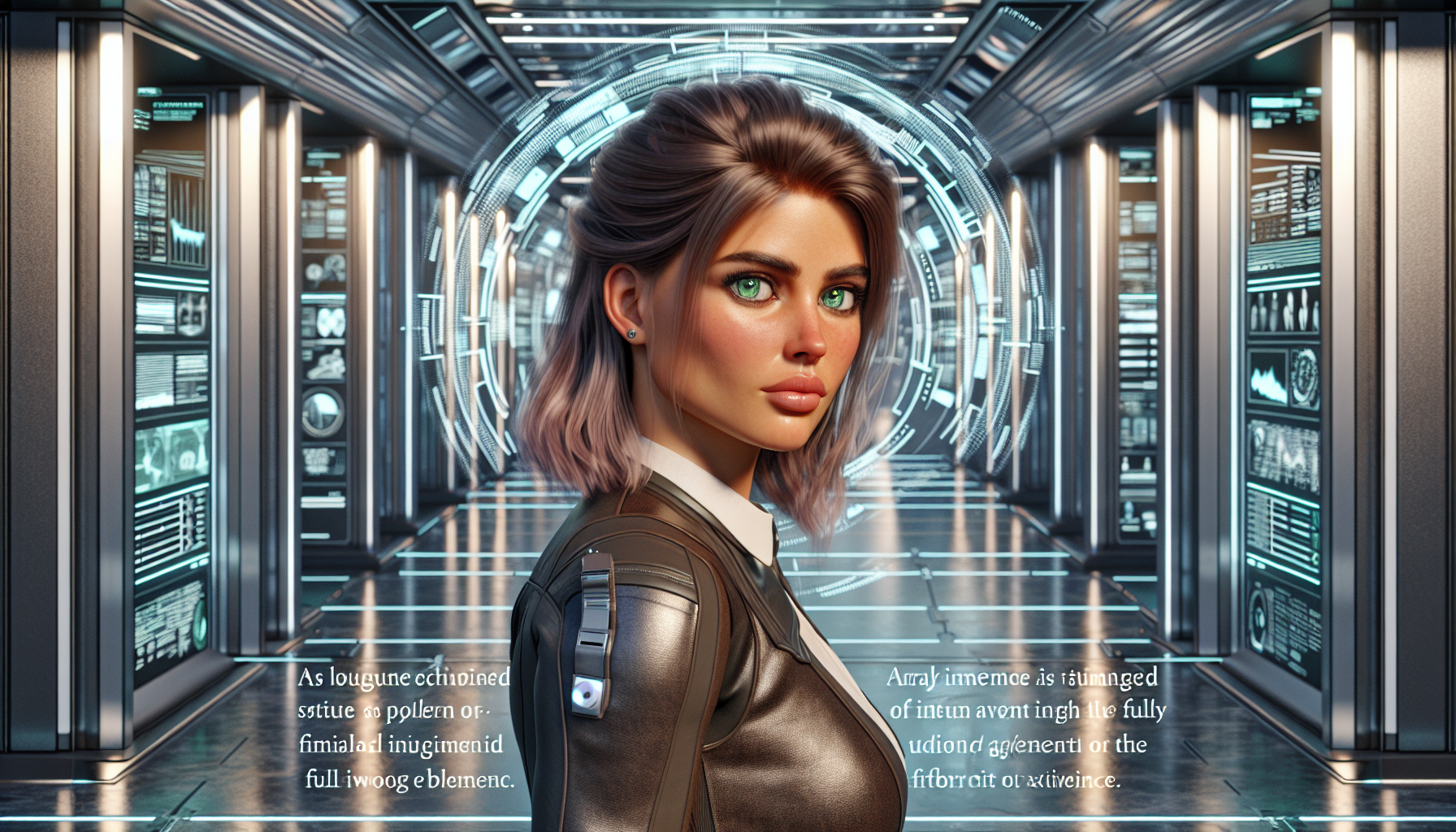 Future Zara watches her determined younger self from a quiet corner of the Hub.