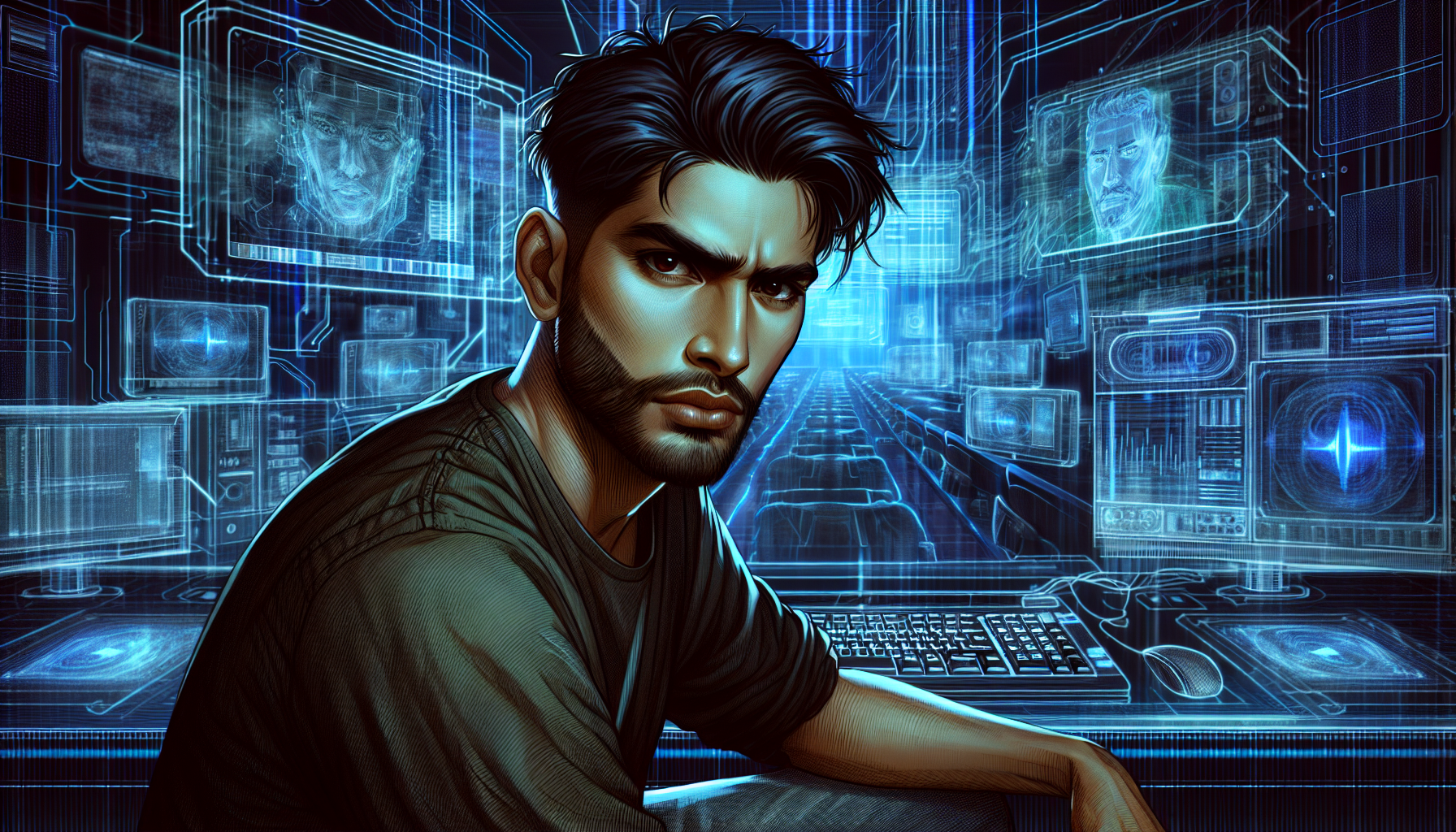 Ezra prepares to initiate a city-wide broadcast from his makeshift studio.