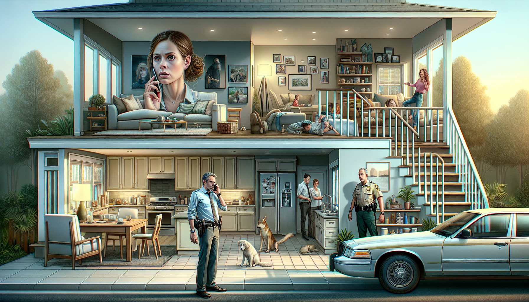 The Thompson family and Officer Reeves search frantically for missing Alex.