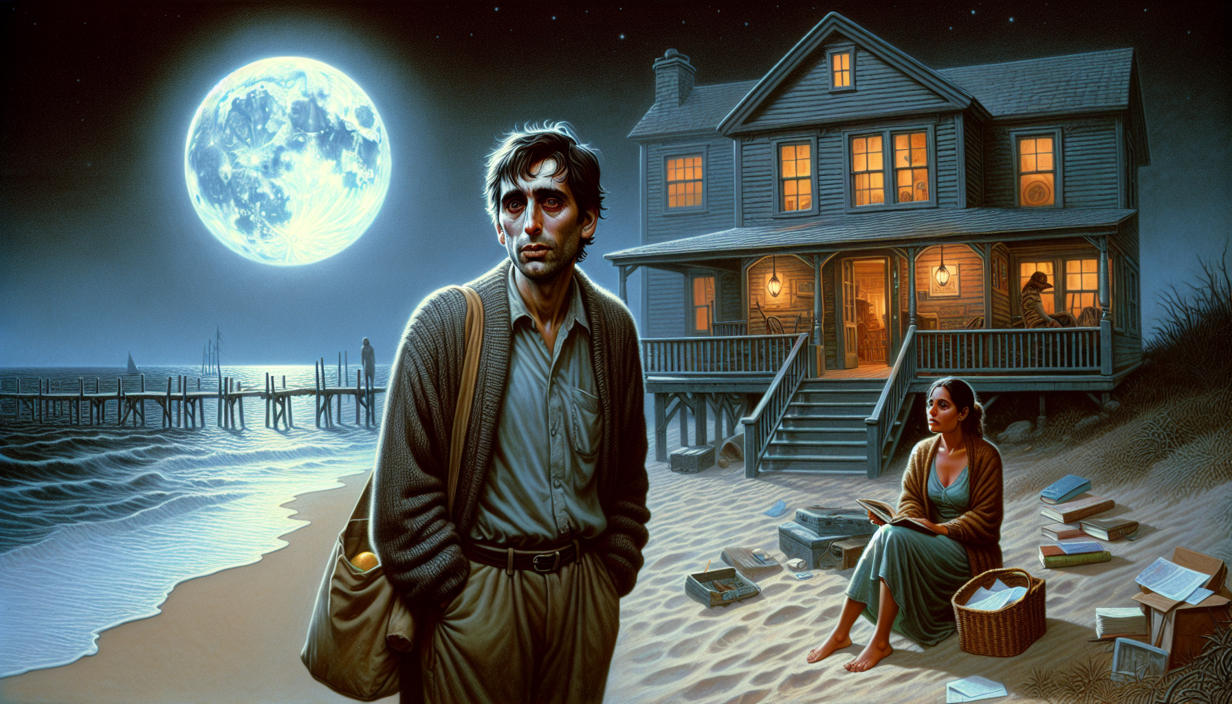 Mark talking to Sarah from the beach at 3 AM.