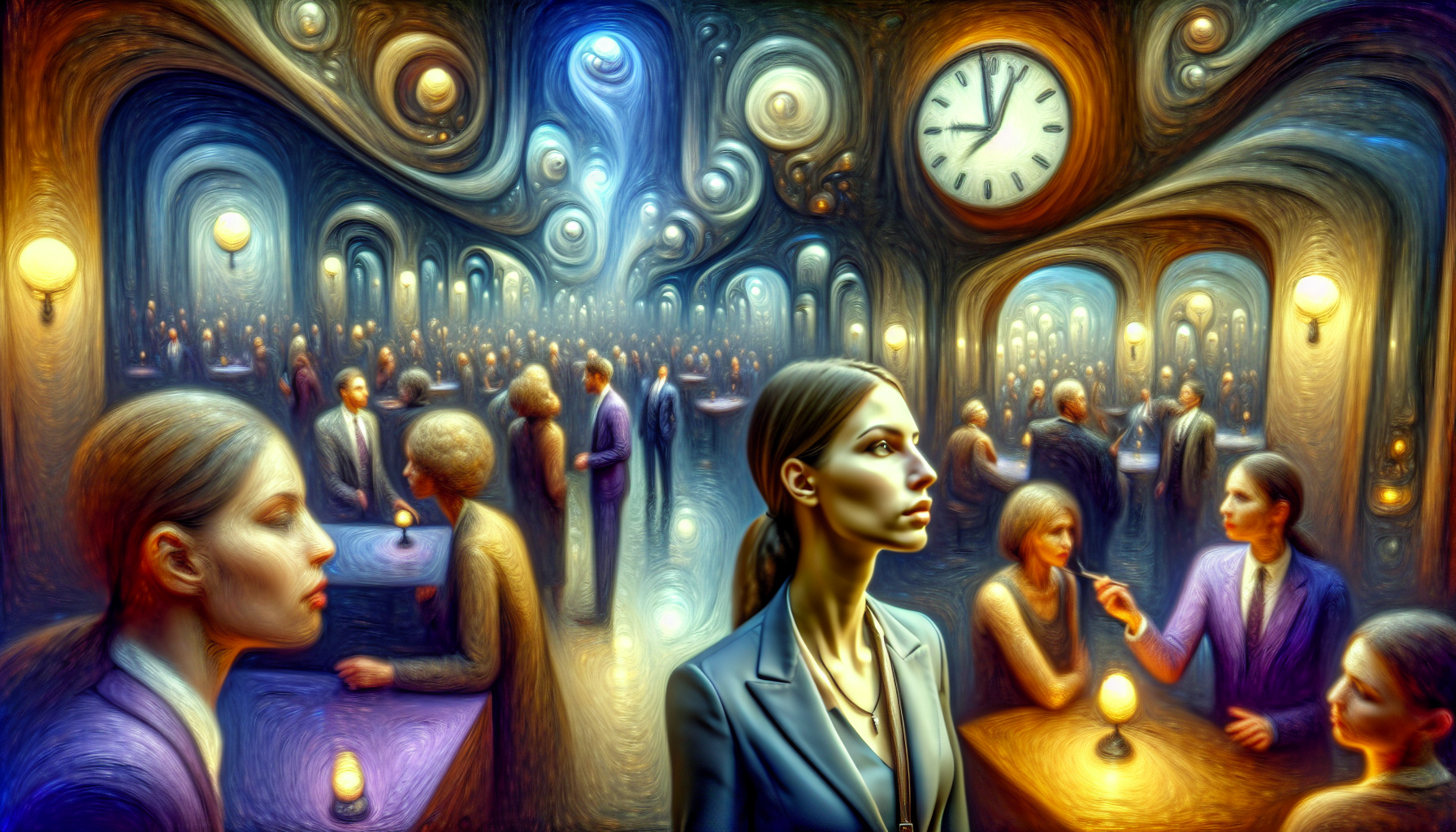 Laia enters an underground caf\u00e9 with eclectic patrons and bizarre decor.