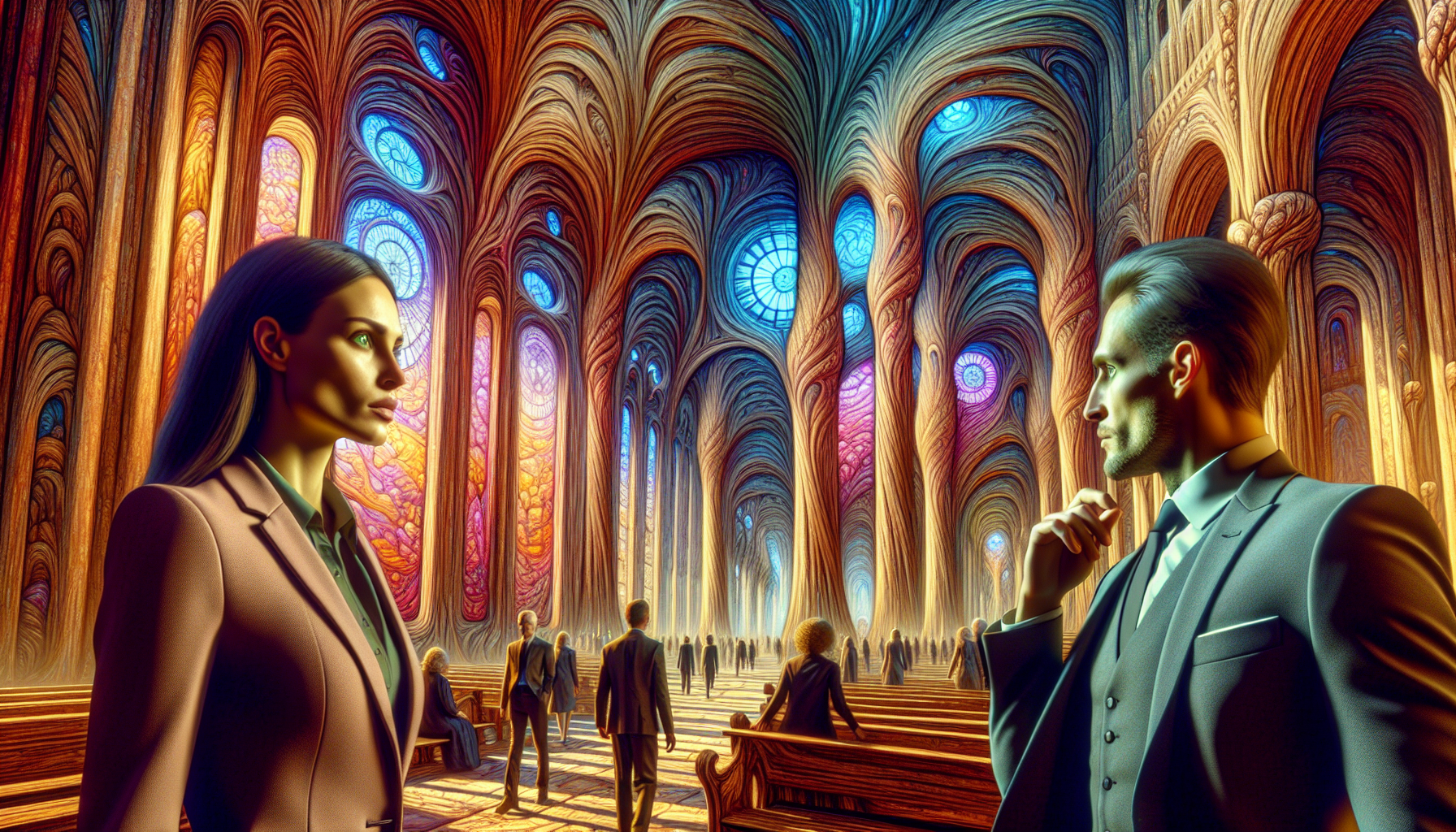 Laia navigates Sagrada Famílía's time-stopped interior, encountering Anton and Syndicate operatives.